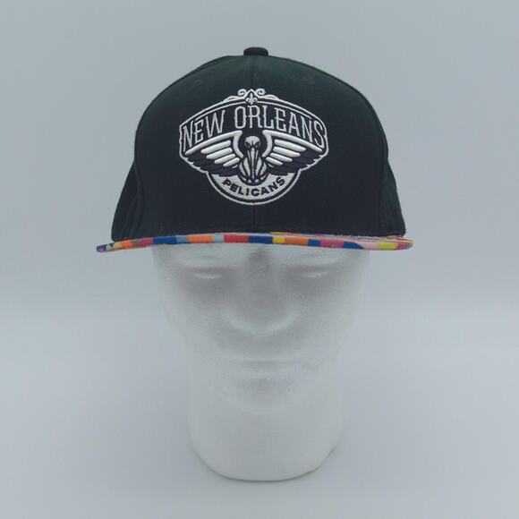 New Orleans Pelicans Hat Cap Snap Back Mitchell & Ness NBA Basketball Retro Mens - Picture 1 of 11